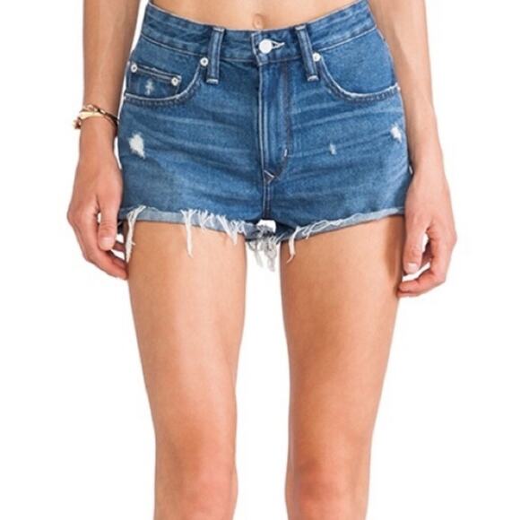 Lovers + Friends Jack High-Rise Denim cutoff shorts size 25 - Picture 9 of 10